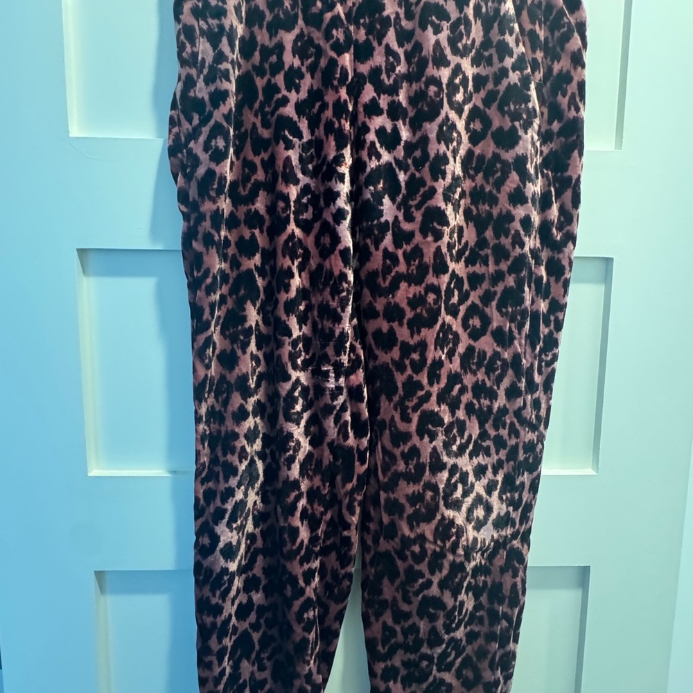 J. Crew Pull-On Easy Pant in Rose Leopard Velvet - Picture 6 of 6